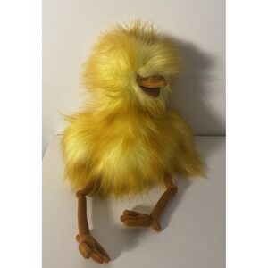 Folkmanis Funny Yellow Baby Bird Duckling Hand PUPPET 15" Plush Stuffed Animal